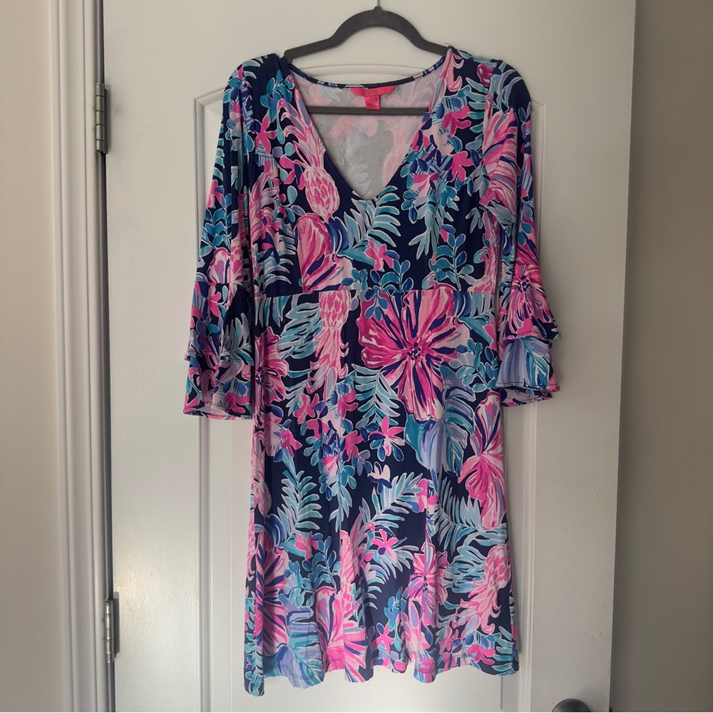 NWOT Lilly Pulitzer Fit & Flare Floral Dress Medium